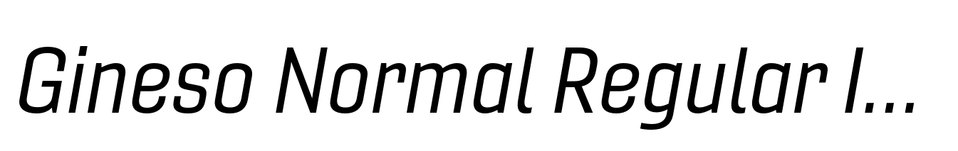 Gineso Normal Regular Italic